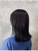 オリーブアッシュ×ぱつっとミディアム