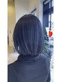 カットインリコ(CUT IN Rico)&nbsp;【hair】切っぱなしボブ【color】ネイビーブルー