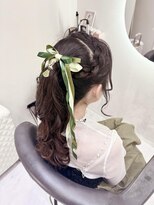 クランリリー 東梅田店(clan lily)&nbsp;編みカチュポニーテール/梅田ヘアセット