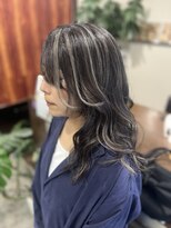 ハイパー(HYPER)&nbsp;シルバーベージュ白髪ぼかしハイライト 脱白髪染め