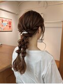 編みおろし/結婚式お呼ばれヘア
