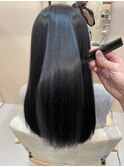 ブルーブラック10代20代うる艶髪/髪質改善/暗めカラー