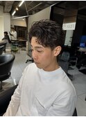 リバースパーマ　フェザーパーマ　フェザーショート　メンズ