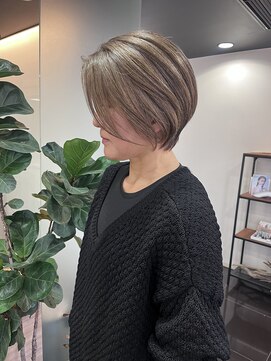 スタイル 茅ケ崎(STYLE) 【ハクラ】白髪ぼかし ブリーチなしダブルカラー グレージュ