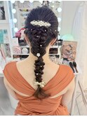編みおろし/お呼ばれヘア/結婚式