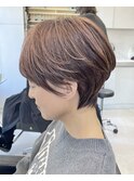 白髪ぼかし脱白髪染め似合わせショートボブ40代50代60代♪