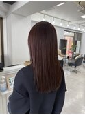 ブリーチなし！レッドブラウンカラー