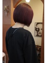 チャプター 問屋町(chapter)&nbsp;髪質改善パツっとボブミニボブワインレッドケアカラー岡山