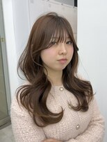 ビューブルー 亀戸錦糸町(VIEW BLUE)&nbsp;美髪カールピンクブラウンヘアメイクセミディ似合わせ前髪