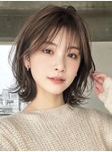 【ブルベ夏30代】オリーブグレージュボブ