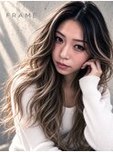 外国人風ハイライト×ミルクティーグレージュ エアリーロング