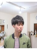サイドすっきりのソフトマッシュスタイル