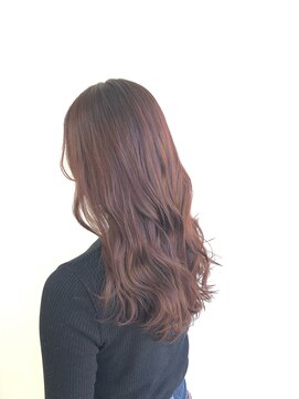 ヘアメイク オブジェ(hair make objet) ピンク ロングのヨシン巻き