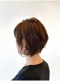 ショートグラボブ×パーマ