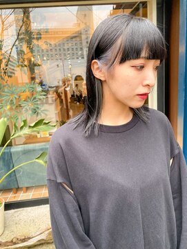 ブルー(BLUE) #BLUE インナーカラー×シルバー