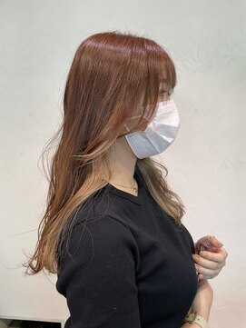 インビテーション 名古屋(invitation) オレンジベージュ、インナーカラー