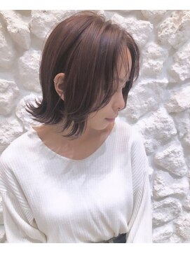 モアナ バイ ヘッドライト 沖縄東崎店(Moana by HEADLIGHT) Moana【東崎】#レイヤーボブ#外はねボブ#ピンクブラウン