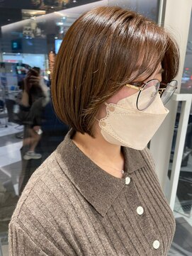 レアリバイケンジ(leali by KENJE) ベージュカラー×ボブ