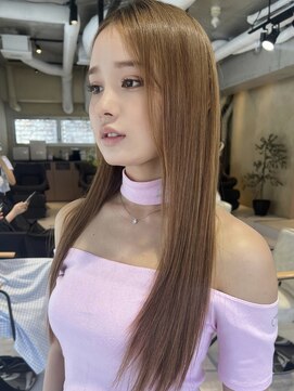 ティア(Tia.) 縮毛矯正/髪質改善トリートメント/ミディアムヘア/グレージュ