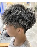 メンズメッシュ　ツイスパ　ハイライト　横浜駅　SEED