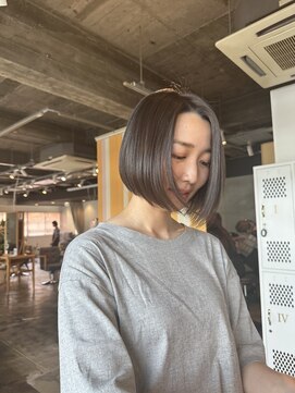 ファンファンバイルー 岐阜(fan fun by Rooo) ダークグレージュボブ