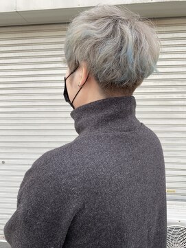 プルメリアドット(Plumeria.) ホワイト＆Blue