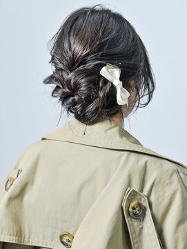 ロアーヘアー フォルド 小倉店(RAWR hair FOLD) アップ　シニヨン　編み込み　お呼ばれ　結婚式　参列者