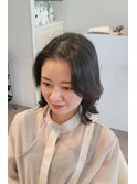 前髪かきあげスタイル