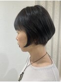 50代縮毛矯正毛 ハンサムショート 初刈り上げ メンズライク