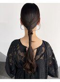 お呼ばれヘアー　結婚式ヘアー