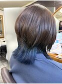 20代30代ウルフインナーカラー立体感小顔・メルティカラー