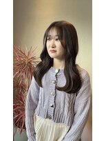 リベラル(liberal) フェミニンロング　くすみベージュ　韓国風巻き【20代/30代】