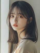 ケシキ 表参道 原宿(kesiki.)&nbsp;顔周りレイヤー/韓国風くびれヘア/透明感カラー