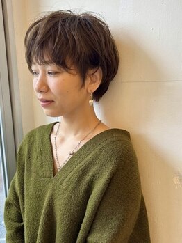 ヘアー ラボ(hair labo)の写真/一人ひとりの骨格や髪質に合わせたお似合いショートを実現。大人可愛いハンサムボブもお任せ♪[徳島]