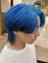 リア(Li'a)&nbsp;ブルーエンドカラー/青髪/エンドカラー/原色ブルー/青色