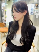 ユイマァル 岡山店(YUIMARL)&nbsp;20代30代ロング韓国レイヤーデジタルパーマ顔周りカット