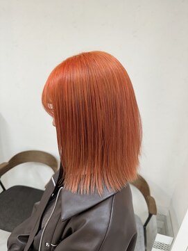 ギークス(GEEKS) 【GEEKS渋谷】オレンジカラー/ペールオレンジ/ハイトーンボブ