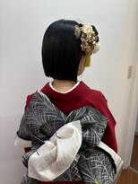 アカネ(Akane)&nbsp;成人式ヘアセット　ボブヘアアレンジ　10代 20代