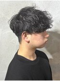 MEN’S/リバースセンターパート/ニュアンスパーマ/群馬高崎