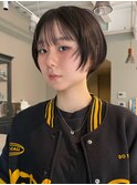 【20代30代40代】モード◇暗髪フェイスレイヤーマッシュショート