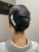 アンベリールフルー(EMBELLIR fleur)&nbsp;訪問着ヘアセット/大人かわいい上品なシンプルシニヨン