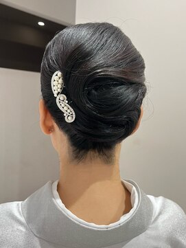 アンベリールフルー(EMBELLIR fleur) 訪問着ヘアセット/大人かわいい上品なシンプルシニヨン