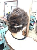 あみこみロングアップアレンジ【ヘアセット　立川/浴衣/立川】