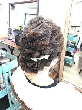 ロカット サロン(Roquat Salon) あみこみロングアップアレンジ【ヘアセット　立川/浴衣/立川】