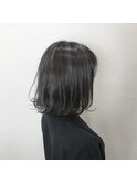 ダークグレーハイライト×切りっぱなしボブ【キャラ池袋】