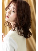 カバーヘアアンドスパ ブリス 浦和(COVER HAIR&SPA bliss)&nbsp;ミルクティーピンクくせ毛風小顔ウェーブ巻きZ浦和20代30代40代