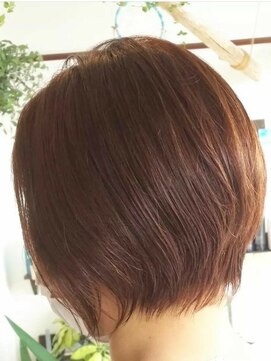 ヘアーサロン プアメリア(Puamelia) 奥行きショート大人きれいシルエット襟足すっきり再現性スタイル