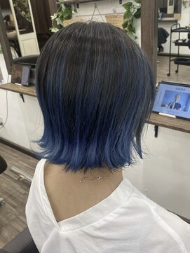 シエル(Ciel) バレイヤージュ★ネイビーブルー