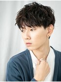 前髪パーマ束感ツイスパ無造作マッシュパーマa与野