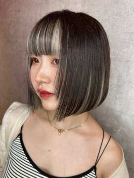 ロンドヴァリー 渋谷店(Lond vallee) インナーカラーボブ！ホワイトカラー！